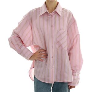 CAMICIA A RIGHE ROSA